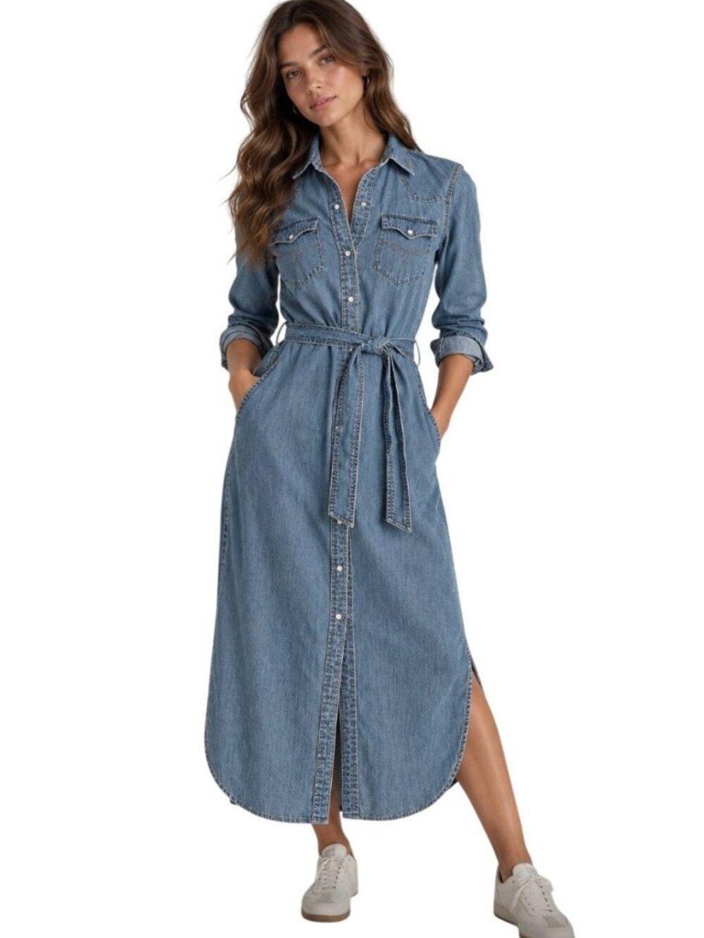 Lauren Ralph Lauren Western Denim Shirt Dress NWOT - Size 4